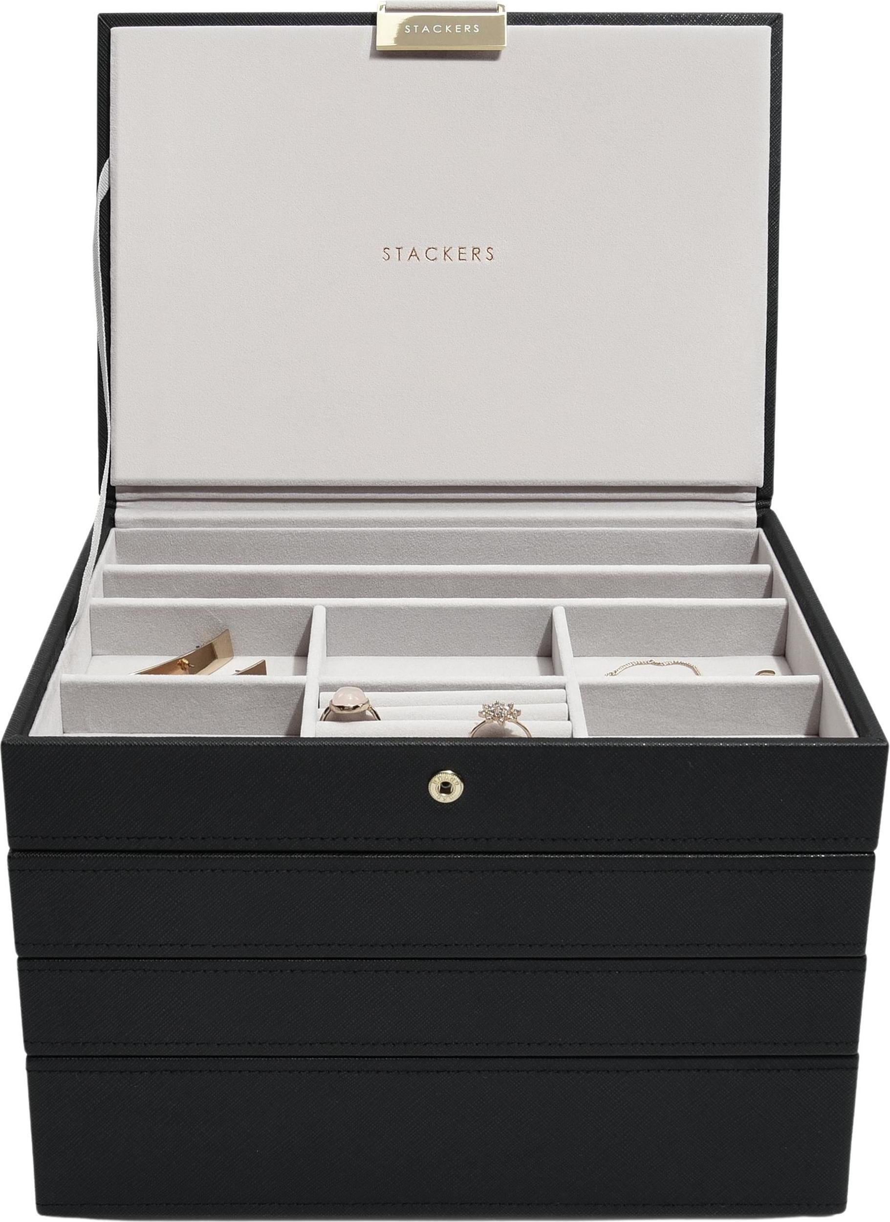 Stackers Schmuckkästchen classic vierfach schwarz