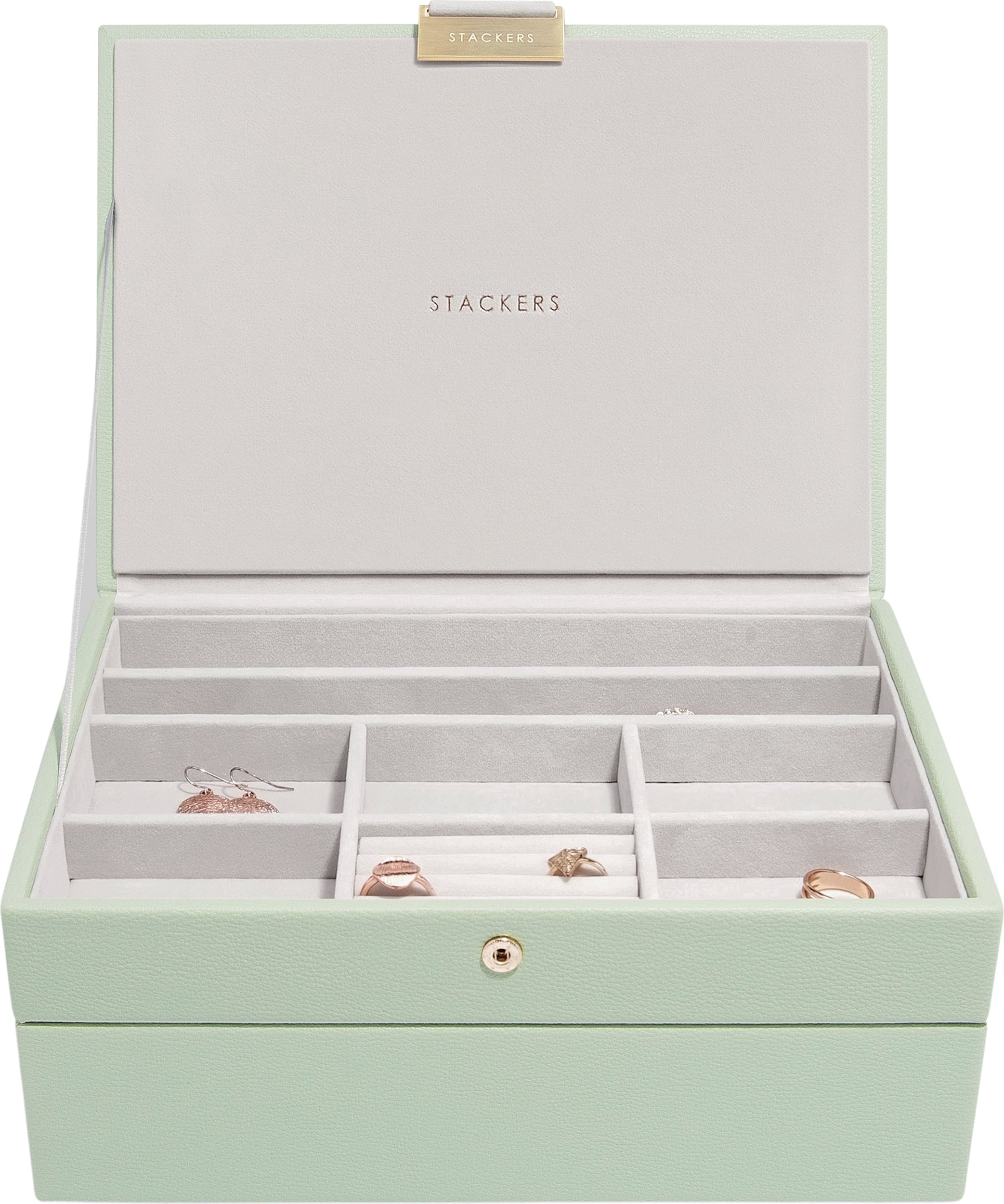 Stackers Schmuckkästchen doppelt Classic, salbeigrün