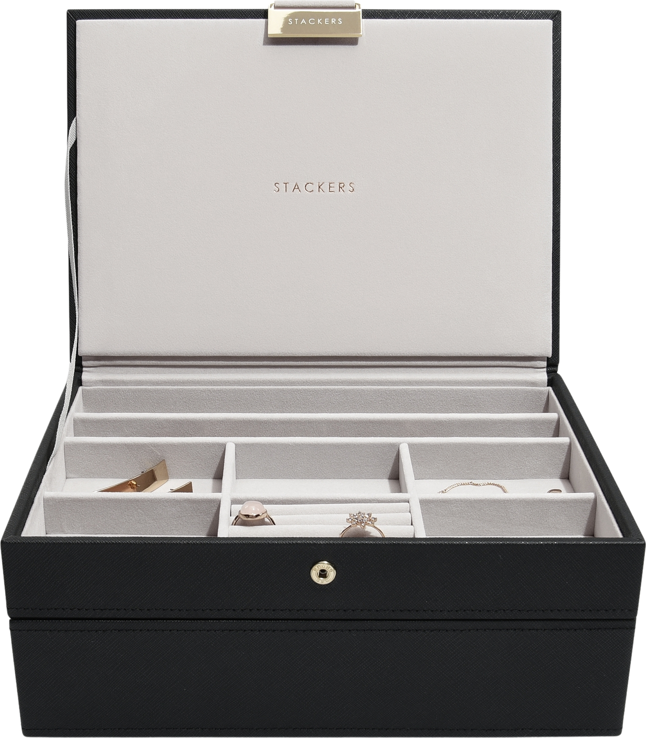 Stackers Schmuckkästchen doppelt Classic, schwarz