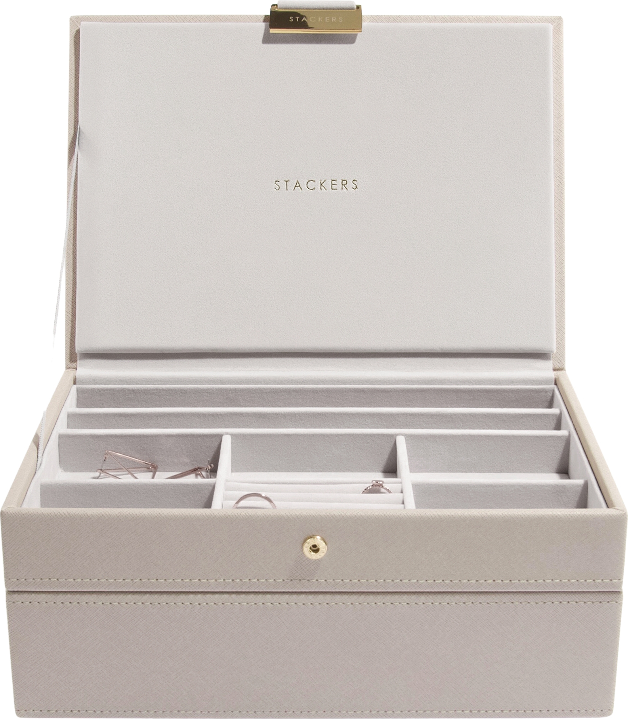 Stackers Schmuckkästchen doppelt Classic, taupe