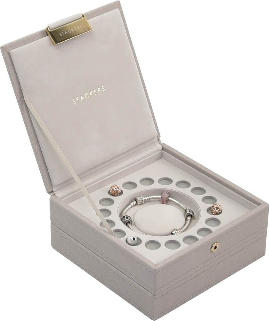 Stackers Schmuckkästchen für Armband und Charms doppelt taupe