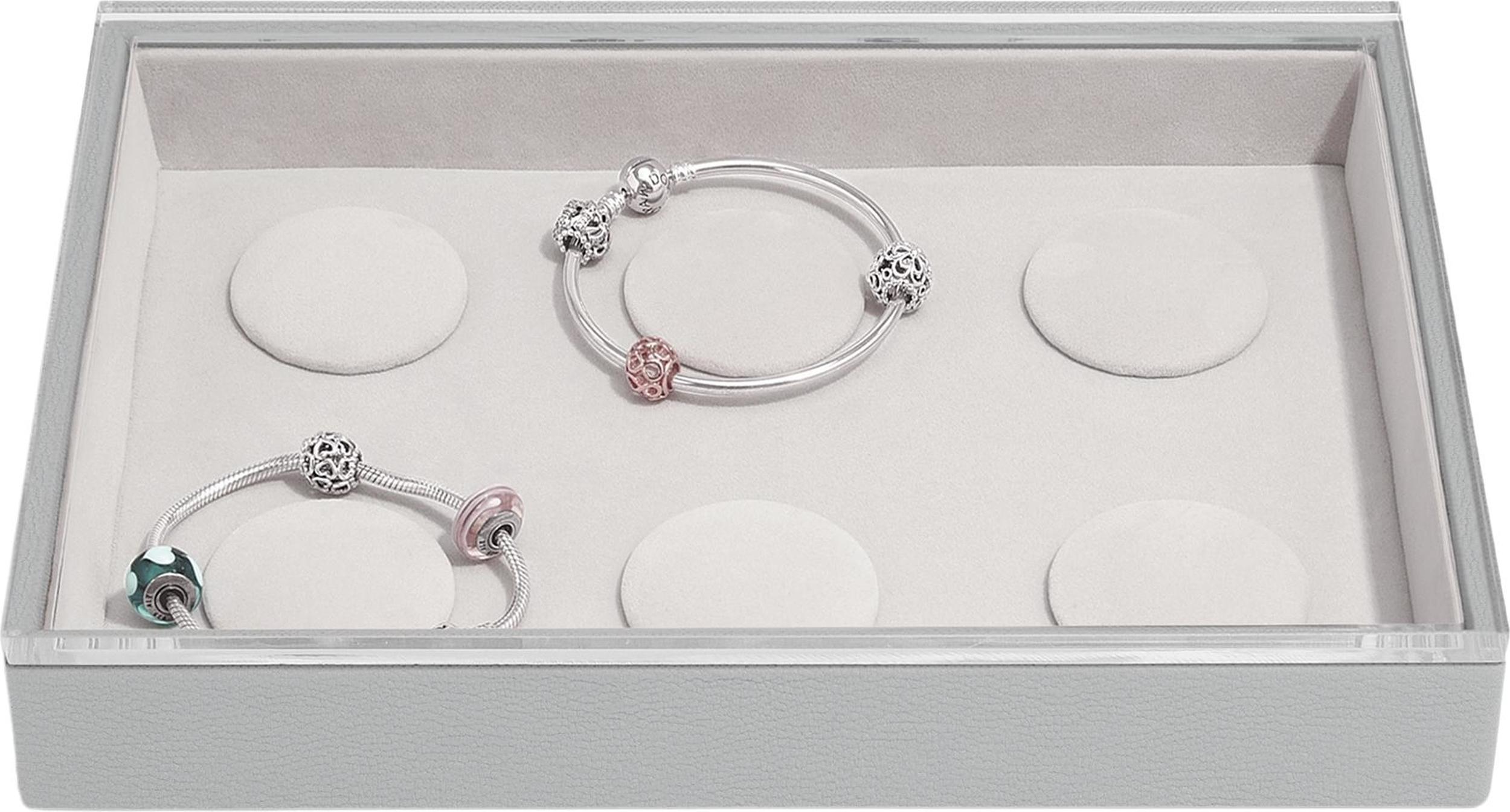 Stackers Schmuckkästchen für Armbänder Charms classic Steingrau mit Deckel