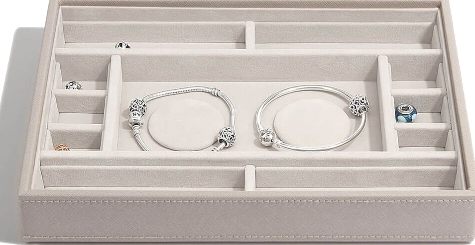 Stackers Schmuckkästchen für Charms taupe mit Trennfächern
