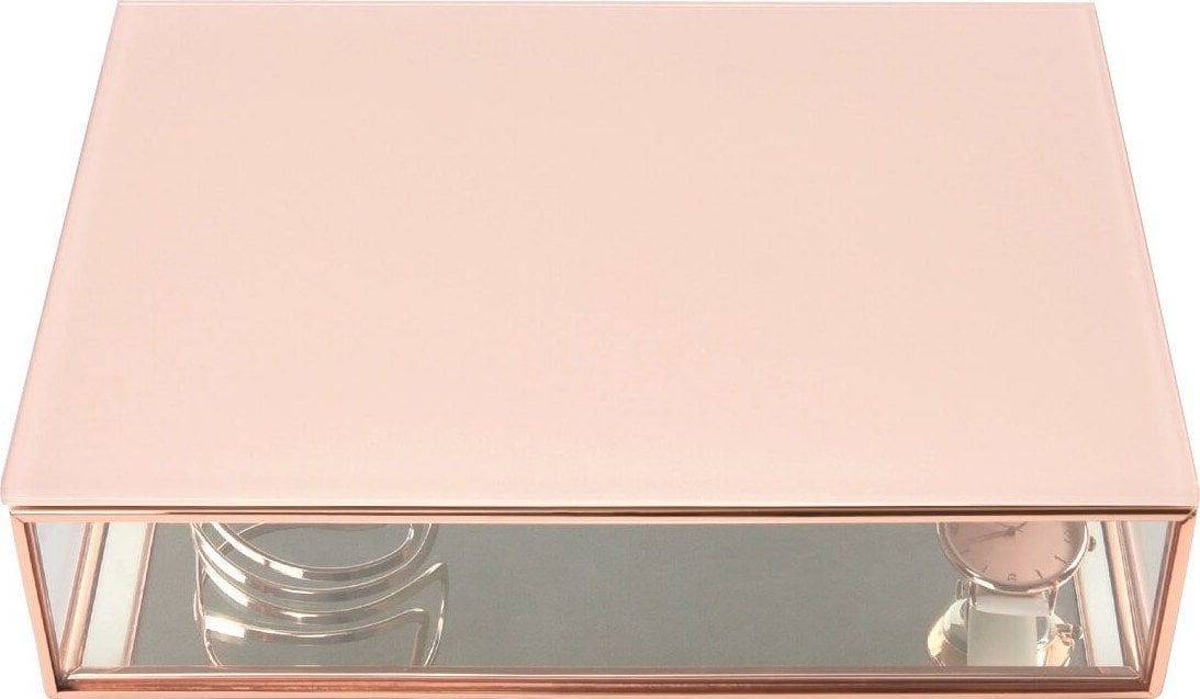 Stackers Schmuckkästchen groß rosa aus Glas