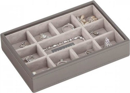 Stackers Schmuckkästchen mini 11-Fächer grau-beige
