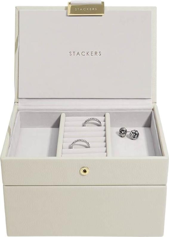 Stackers Schmuckkästchen mini doppelt hellbeige