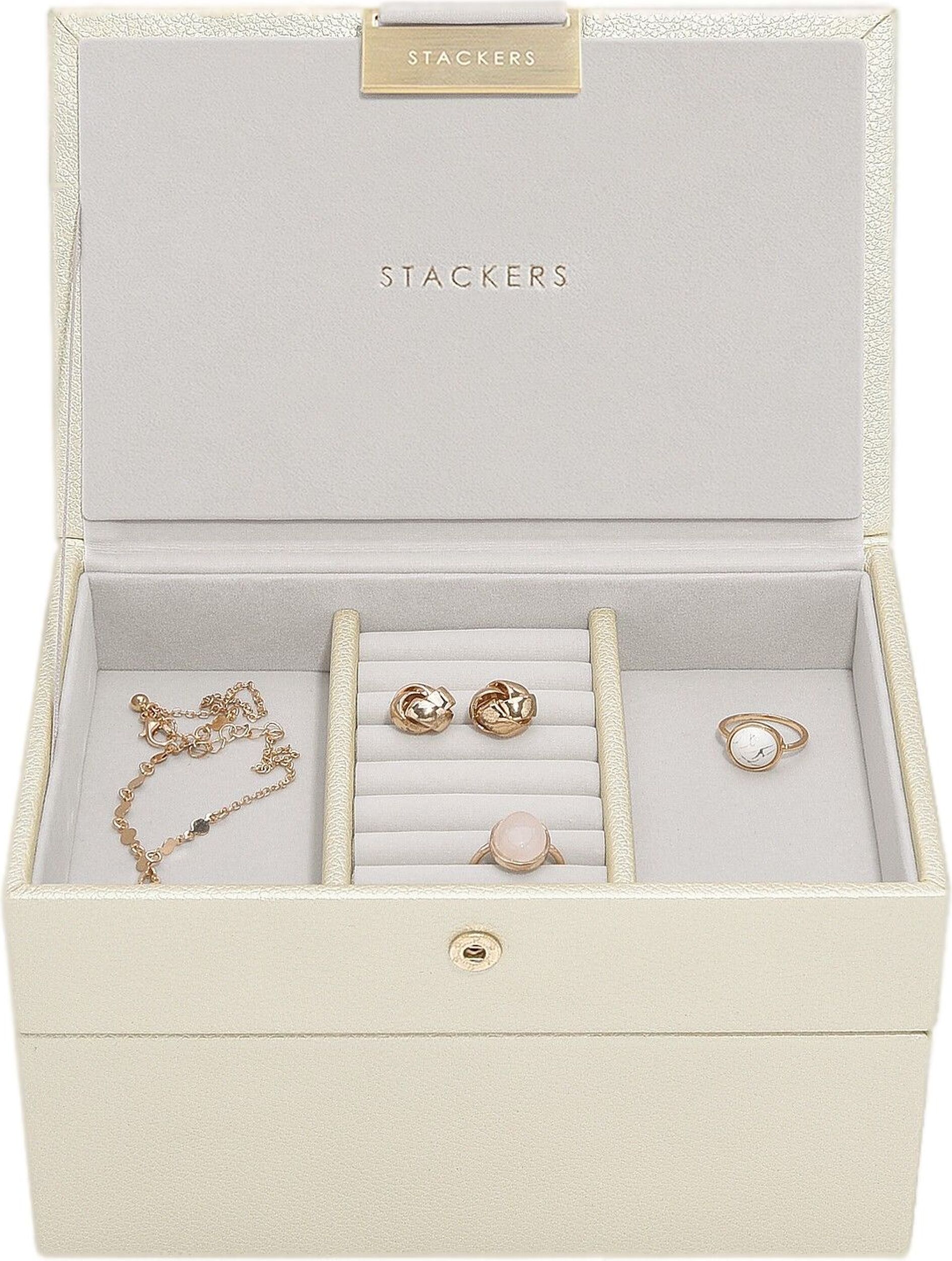 Stackers Schmuckkästchen mini doppelt perlmuttfarben