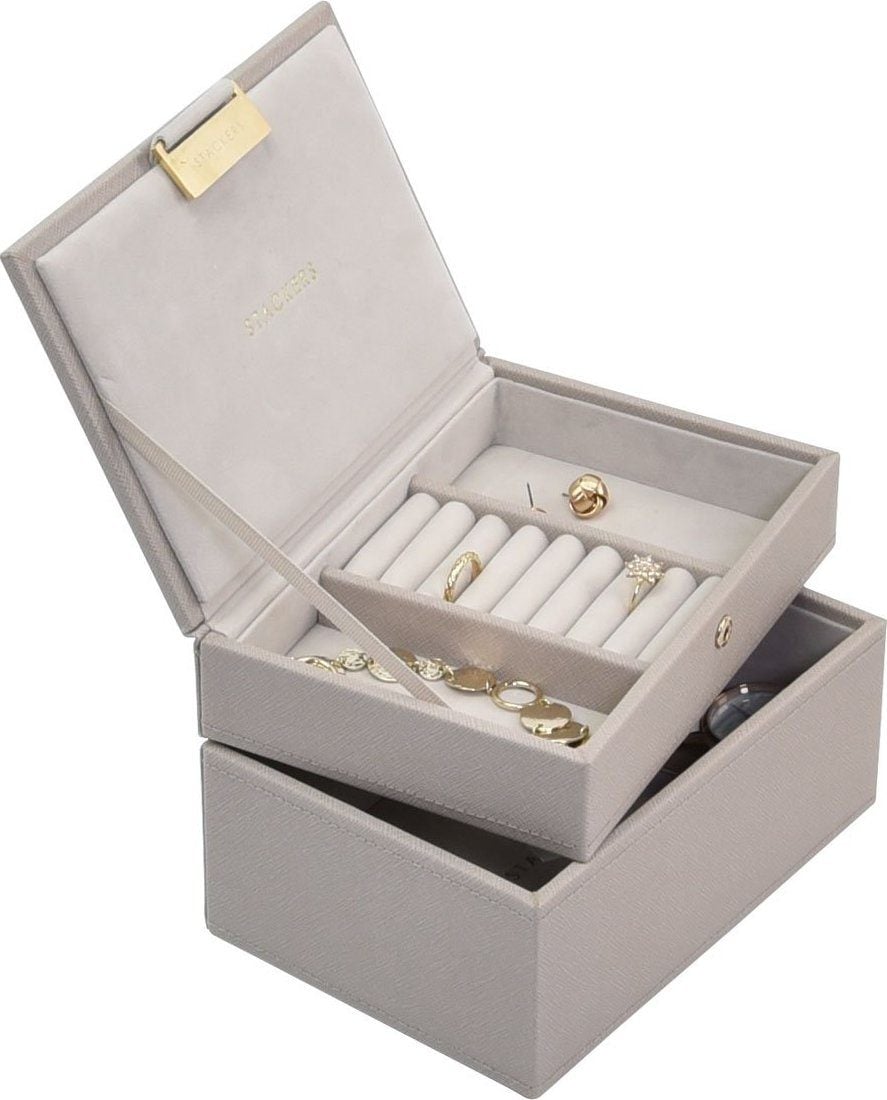 Stackers Schmuckkästchen mini doppelt taupe