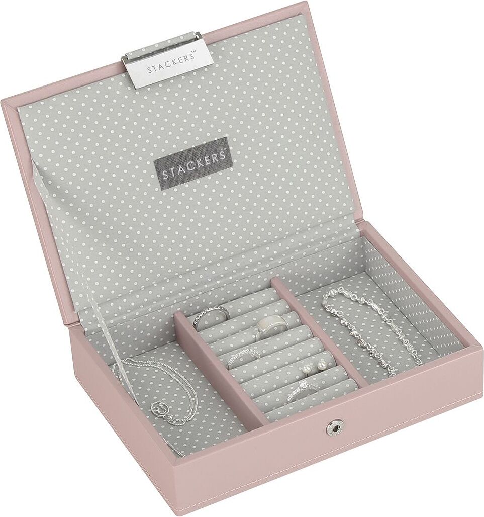 Stackers Schmuckkästchen mini rosa-grau mit Deckel