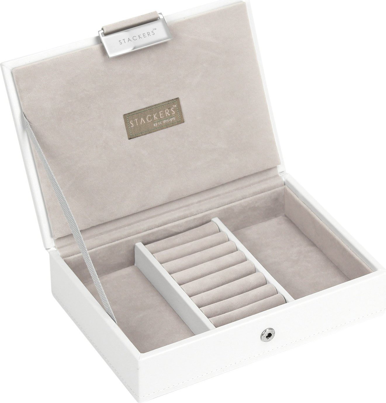 Stackers Schmuckkästchen mini weiß-beige mit Deckel