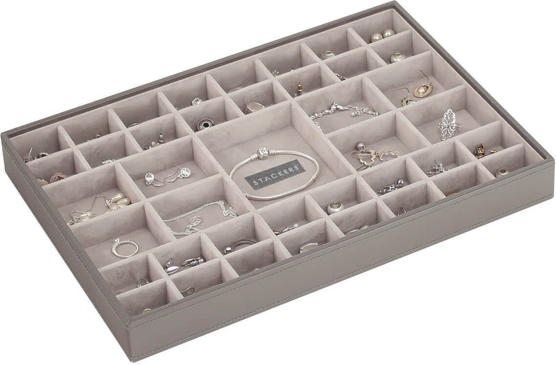 Stackers Schmuckkästchen supersize 41-Fächer grau-beige