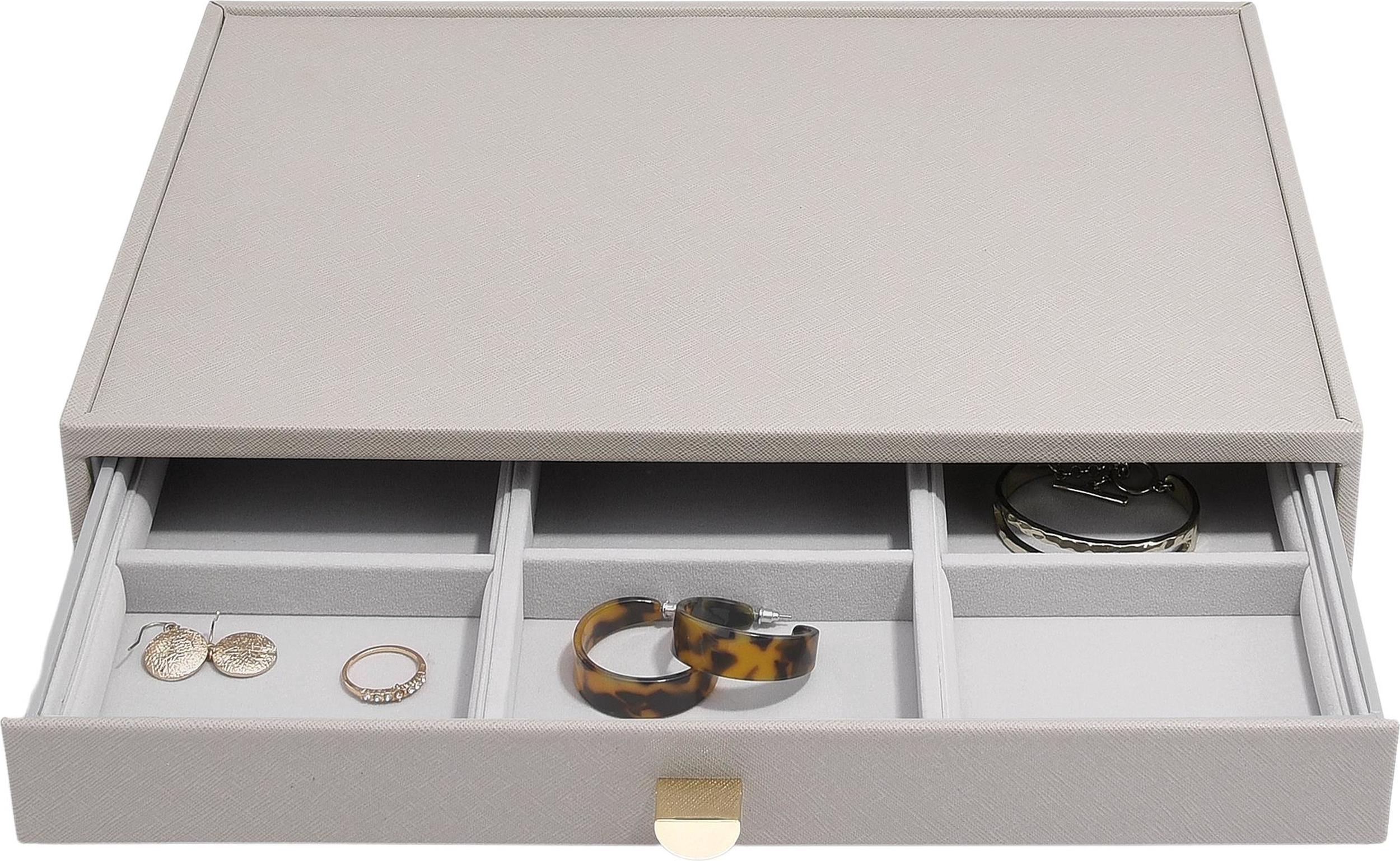 Stackers Schmuckkästchen supersize 9-Fächer taupe mit Schublade