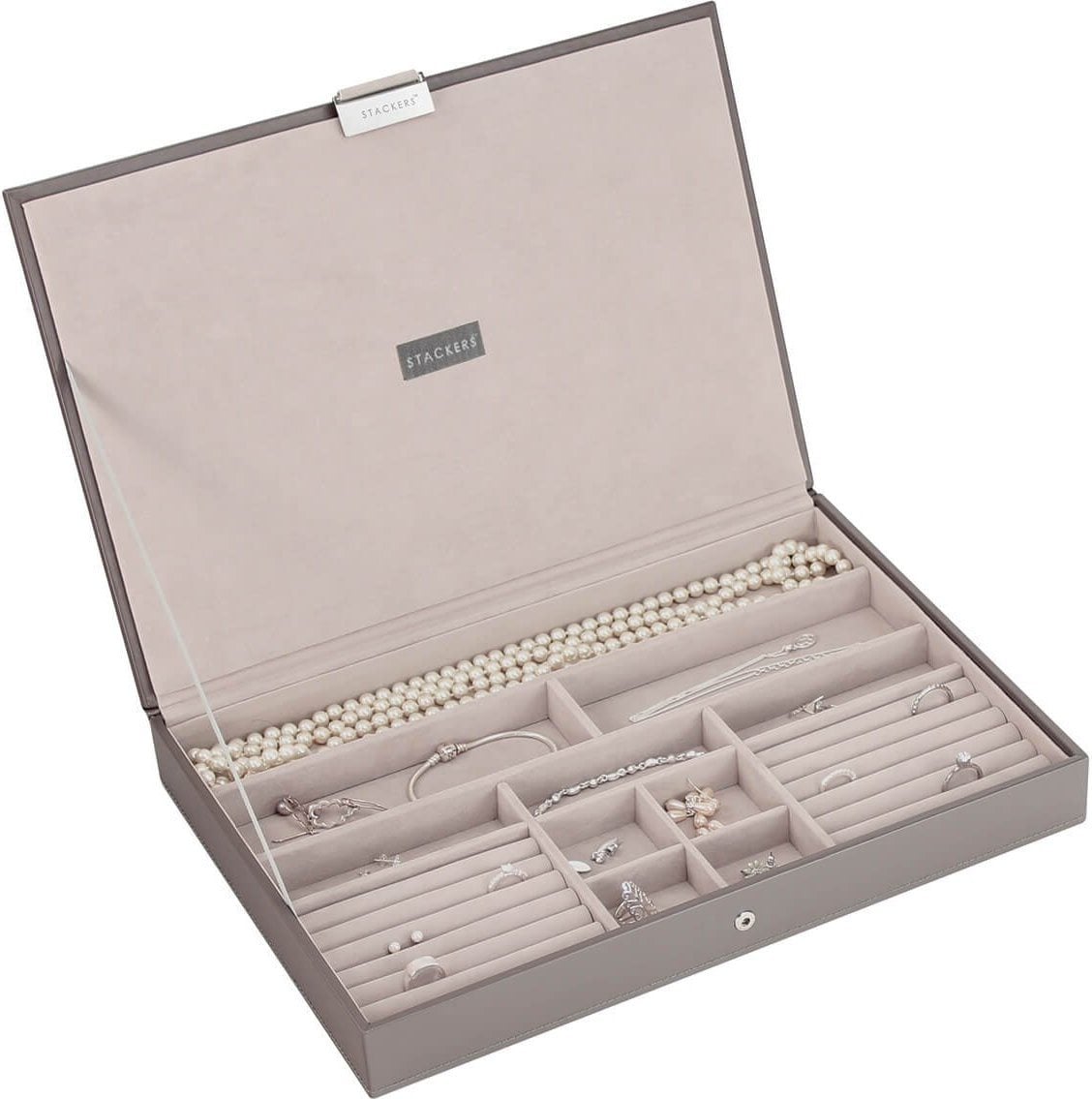 Stackers Schmuckkästchen supersize grau-beige mit Deckel