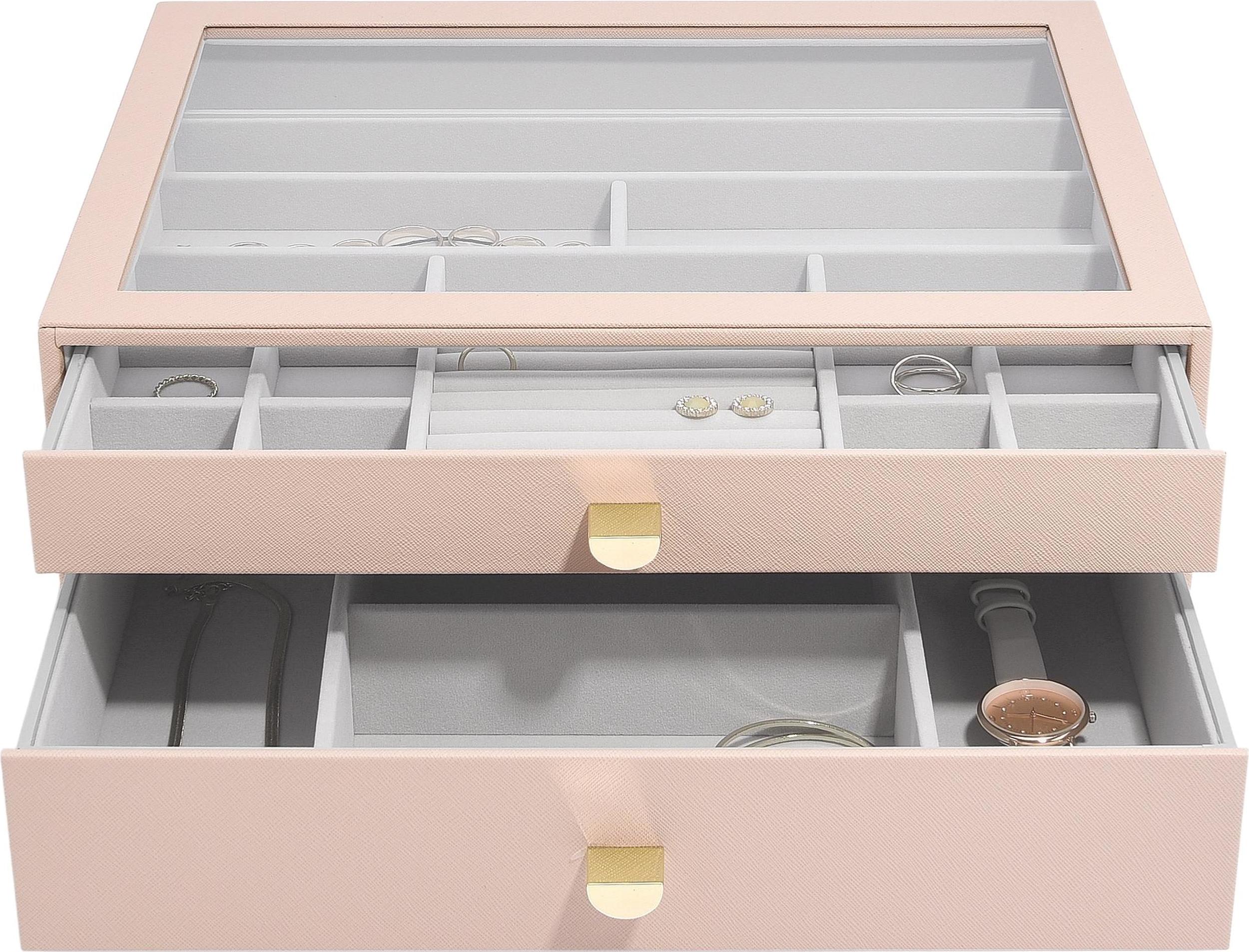 Stackers Schmuckkästchen supersize rosa mit 2 Schubladen