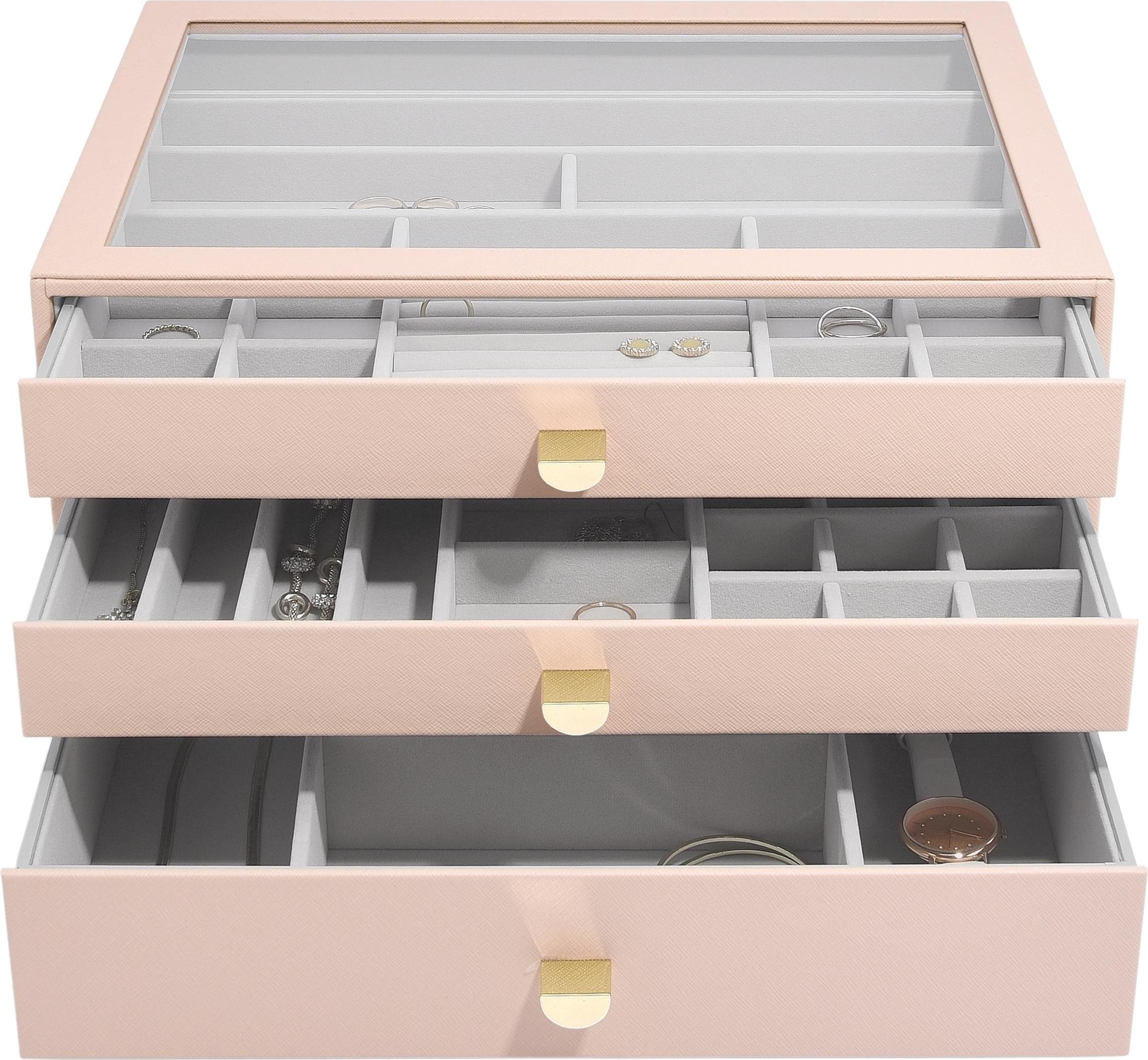 Stackers Schmuckkästchen supersize rosa mit 3 Schubladen