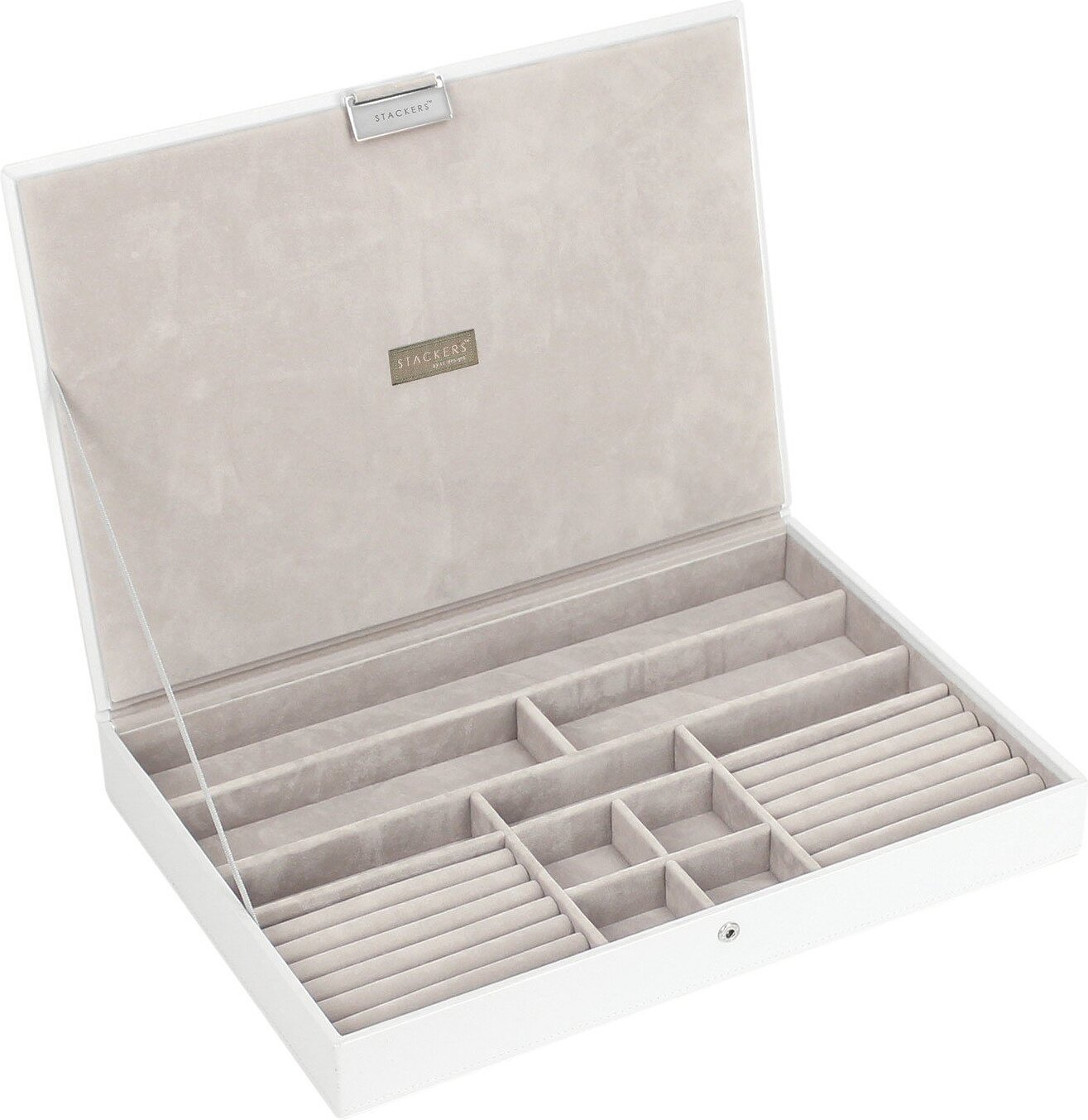 Stackers Schmuckkästchen supersize weiß-beige mit Deckel