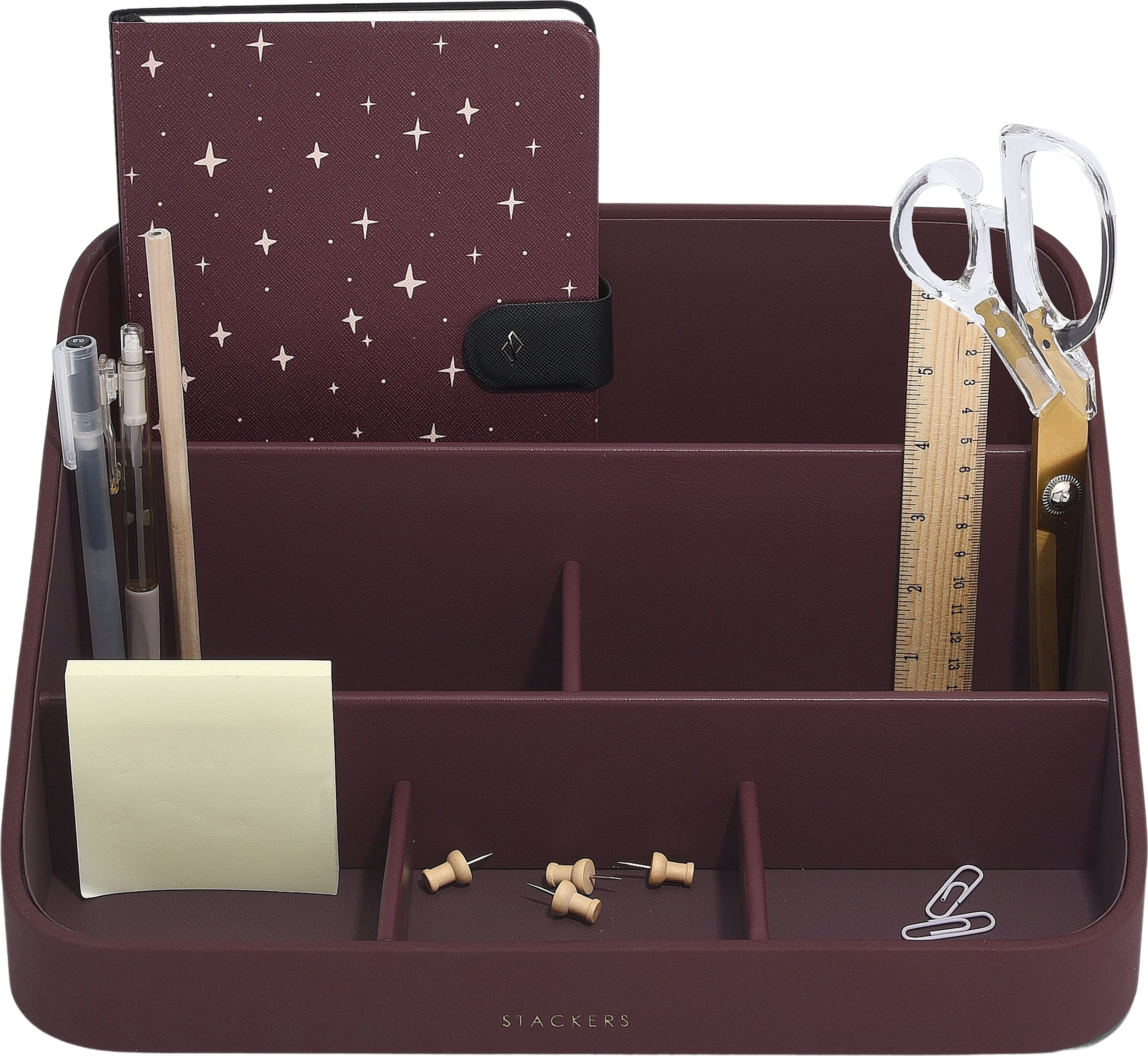 Stackers Schreibtisch-Organizer 25 x 33 cm, bordeauxrot