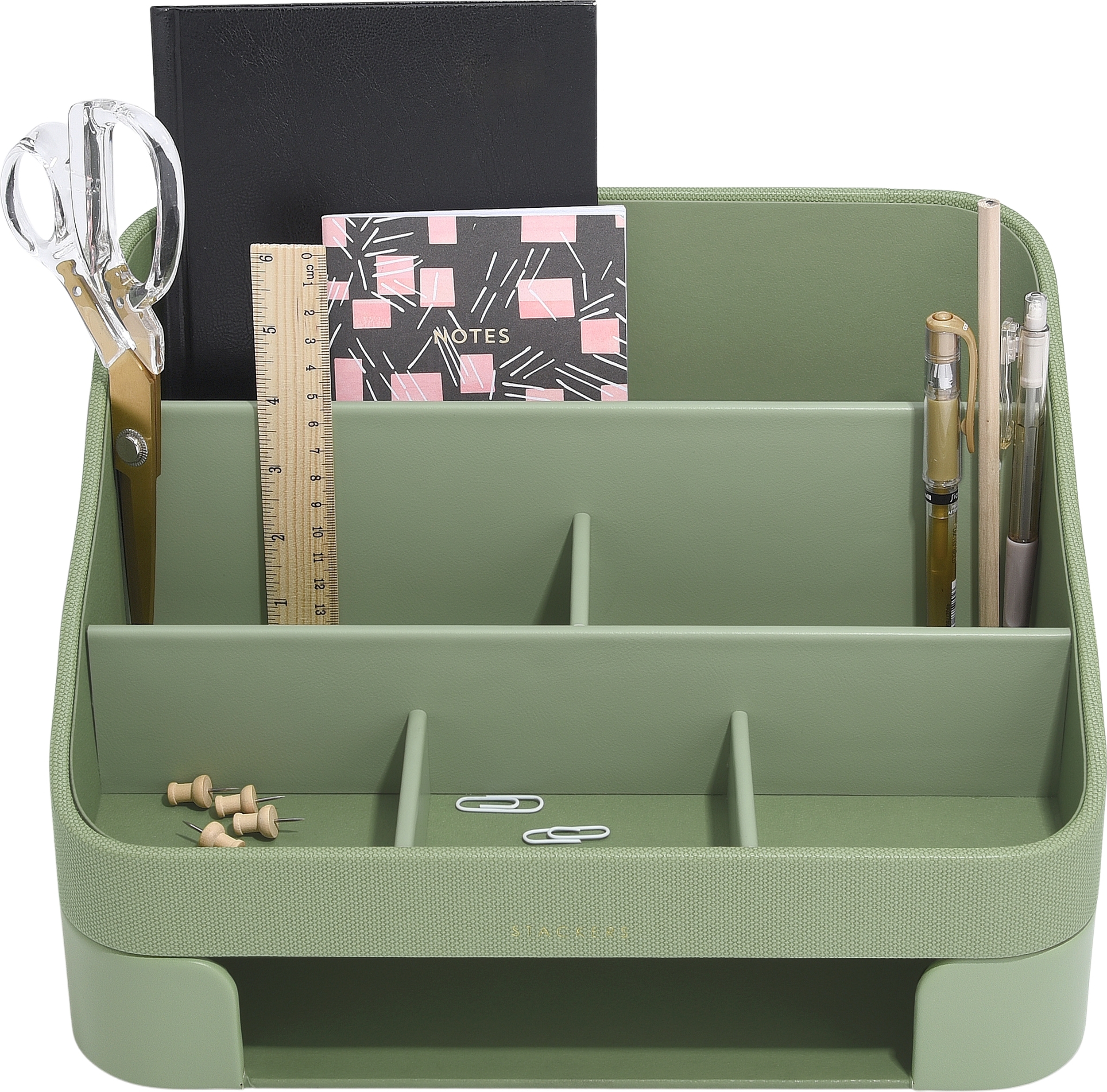 Stackers Schreibtisch-Organizer mit Brief- und Dokumentenfach, 25 x 33 cm, pistazienfarben, 2-teilig