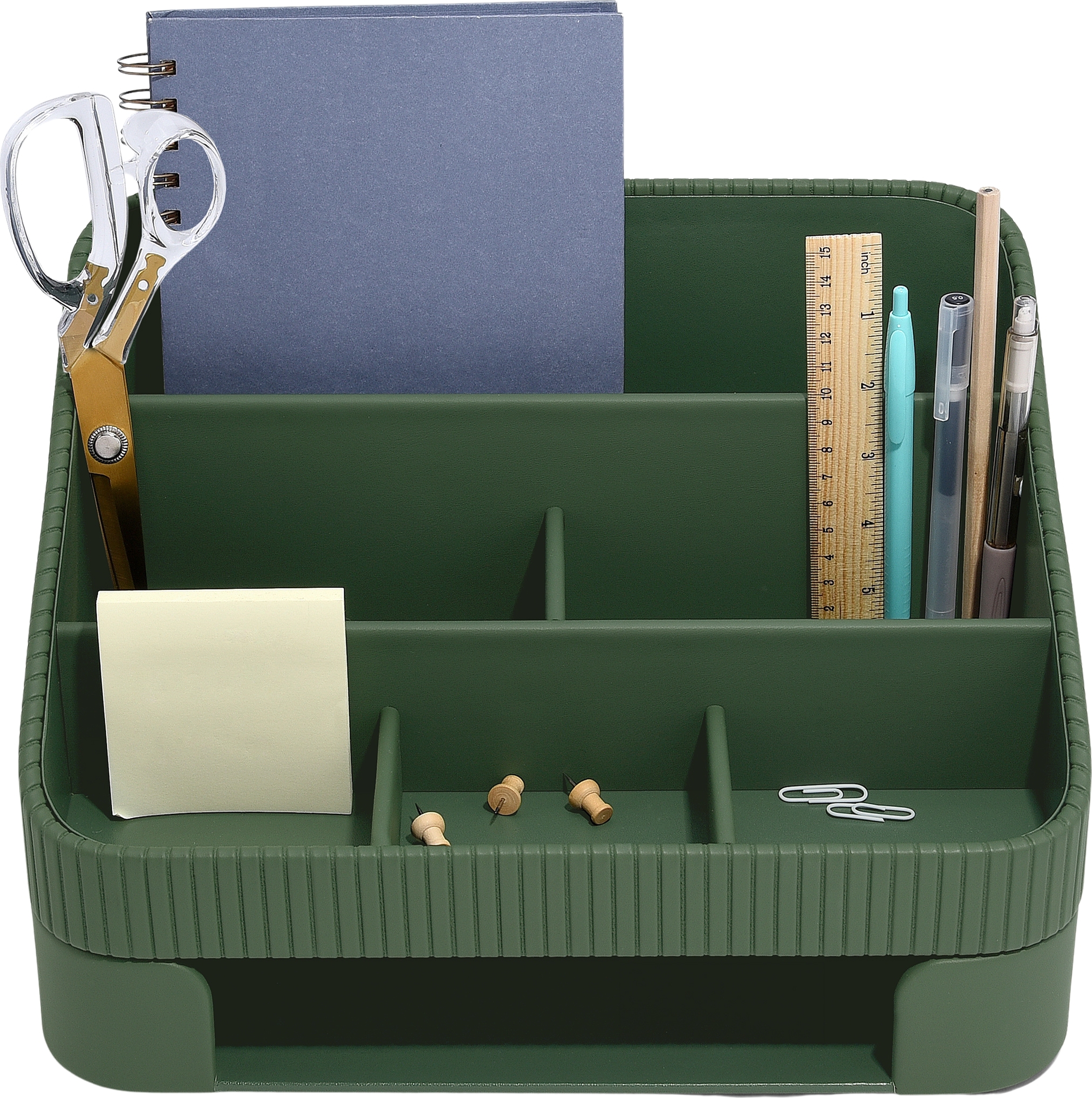 Stackers Schreibtisch-Organizer mit Brief- und Dokumentenfach, 25 x 33 cm, smaragdgrün, 2 tlg.