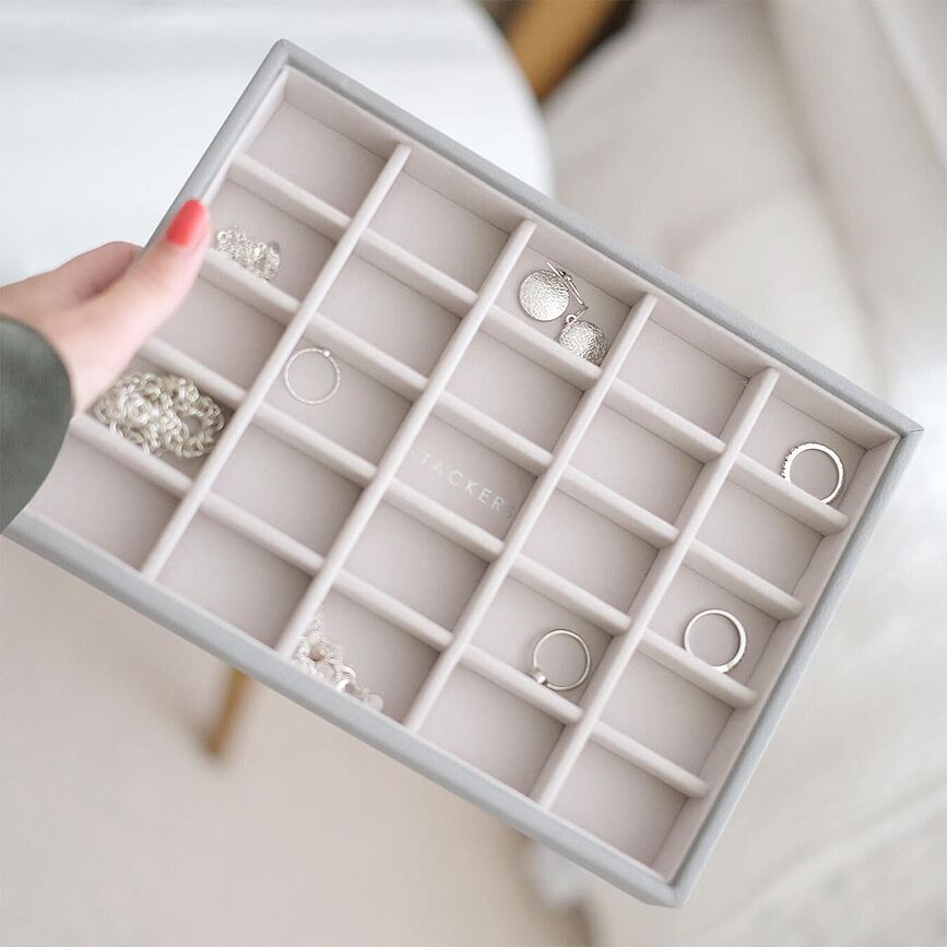 Stackers Skrinjica za nakit z 25 predelki, classic, taupe