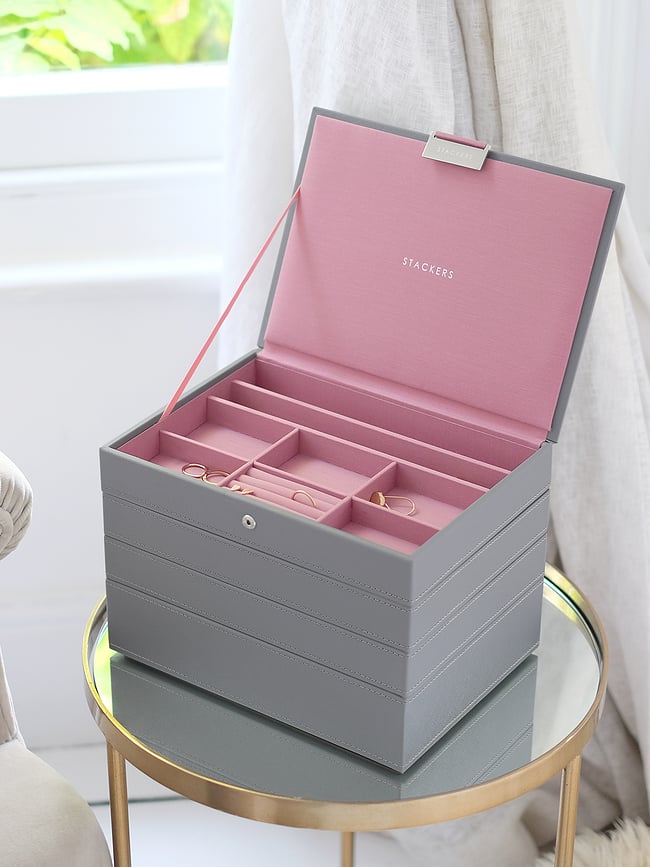 Stackers Classic Škatla za nakit, štiridelna, taupe