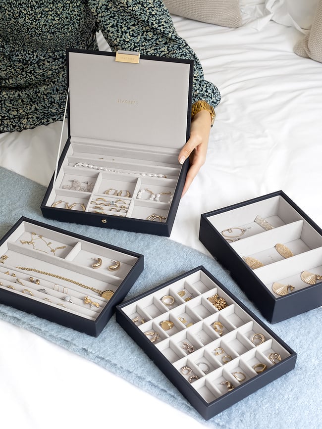 Stackers Classic Škatla za nakit, štiridelna, taupe