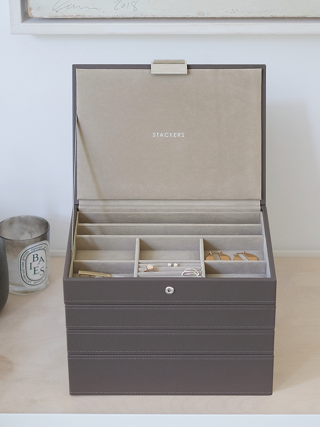 Stackers Classic Škatla za nakit, štiridelna, taupe
