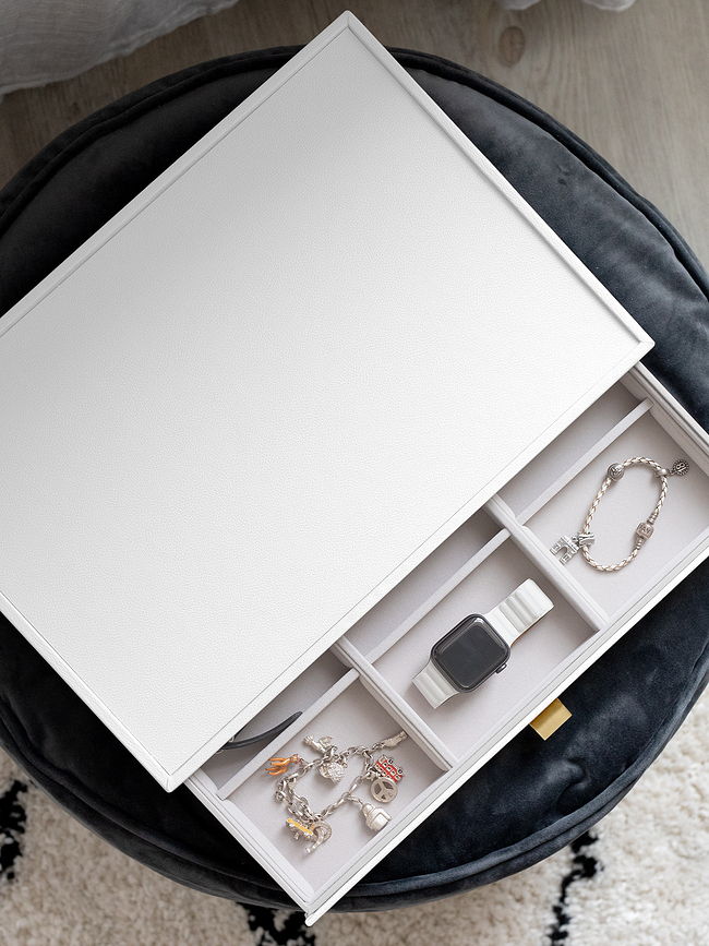 Stackers Škatla za nakit supersize, z 9 predelki, s predalom, taupe