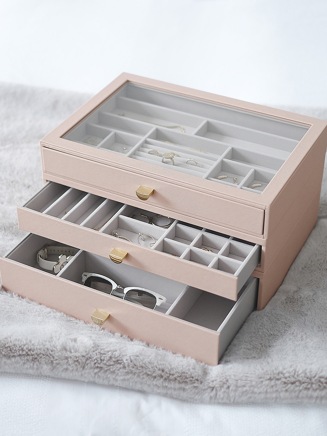 Stackers Škatla za nakit supersize s 3 predali, taupe