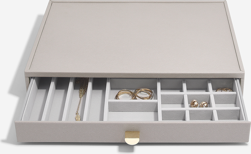Stackers Škatla za nakit supersize s 3 predali, taupe