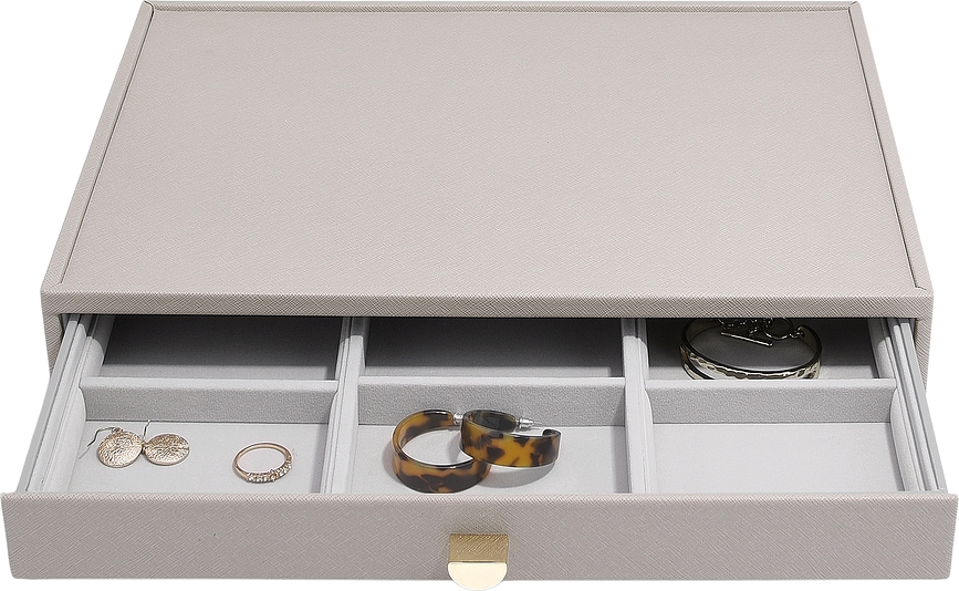 Stackers Škatla za nakit, supersize taupe s 3 predali
