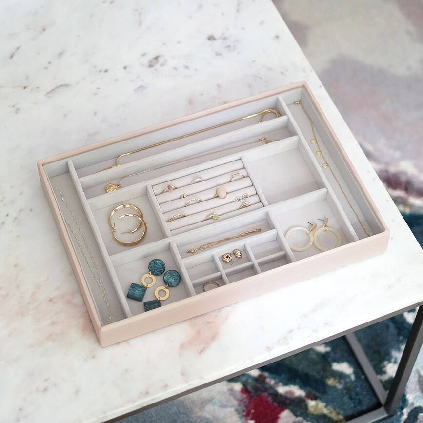 Stackers Skrinjica za nakit supersize, s 16 predelki, taupe