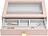 Stackers Smyckeskrin 6 fack, klassisk rosa med låda och glaslock