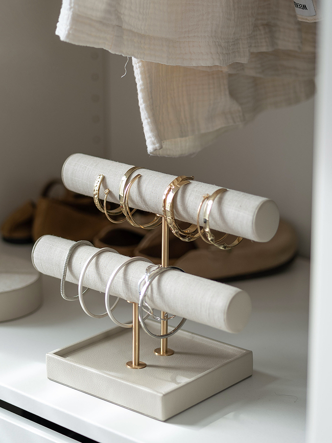 Stackers Stalak za narukvice laneni svijetlo bež