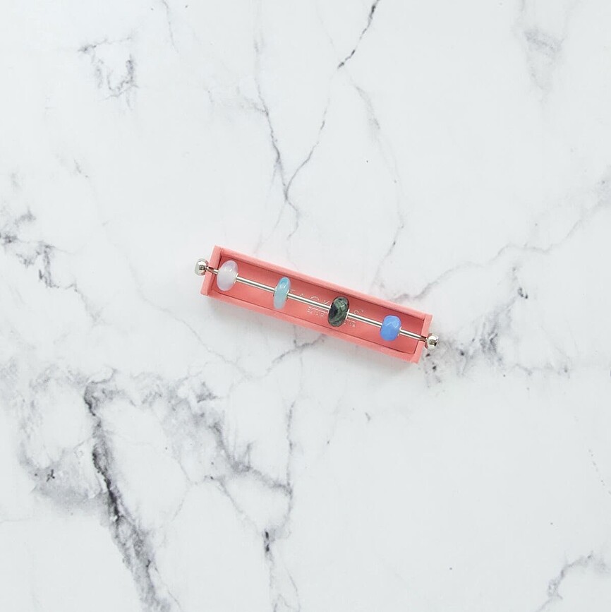 Stackers Stojalo za obeske, svetlo siv žamet