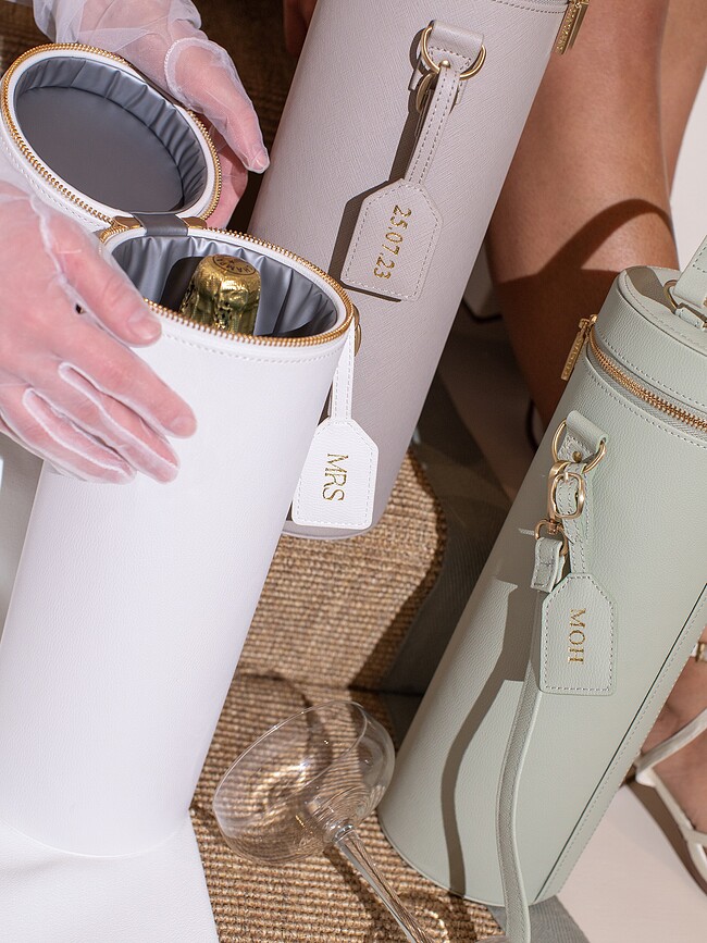 Stackers Torba za steklenico šampanjca, taupe