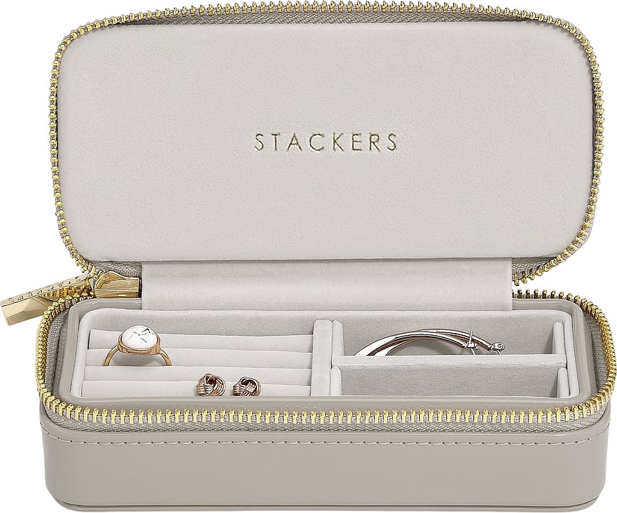 Stackers Travel classic Κουτί Κοσμημάτων ταξιδίου, χρώμα putty