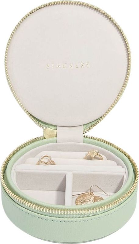 Stackers Travel Schmuck-Reisekästchen rund salbeigrün