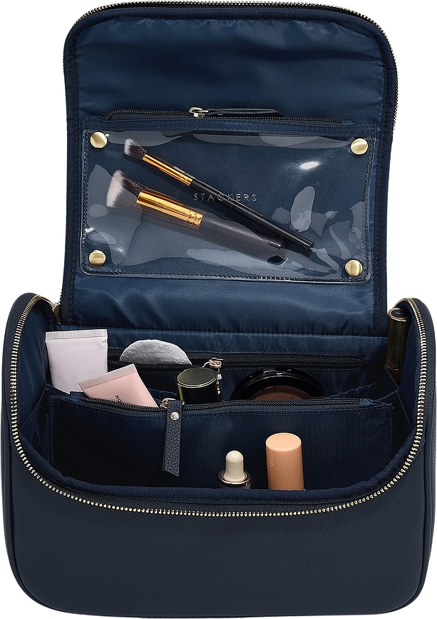 Stackers Trousse de Maquillage avec miroir, bleu marine