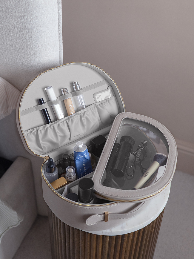 Stackers Trousse de Toilette avec poignée, rose clair, Set 2 pièces