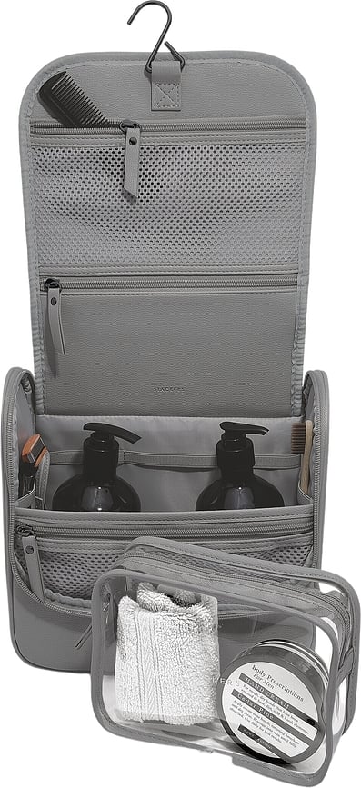 Stackers Trousse de Toilette de Voyage à suspendre, gris foncé