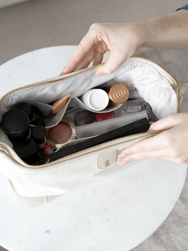 Stackers Trousse, en lin, beige clair