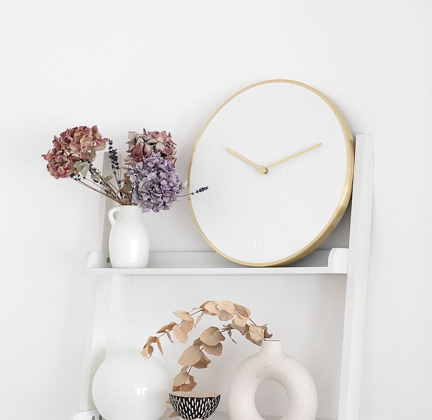 Stackers Wall clock 40 cm white