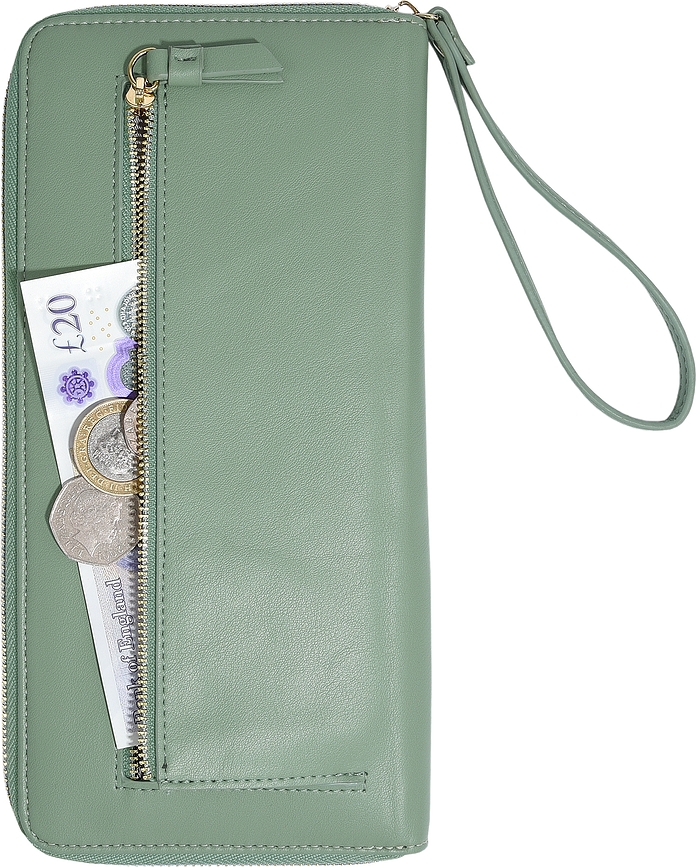 Stackers Wave Porte-Passeport et Cartes, crème et vert