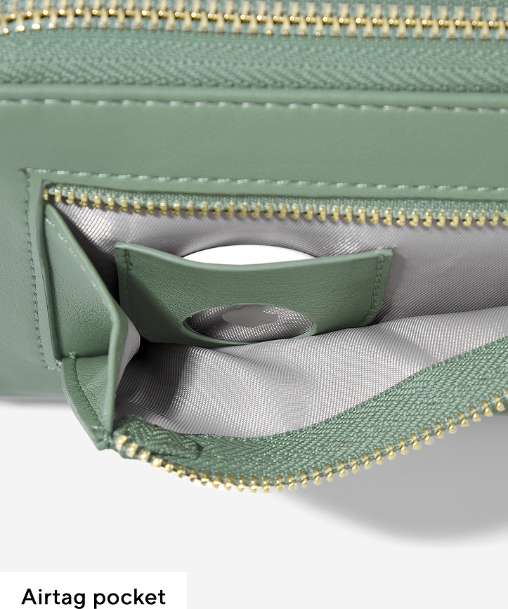 Stackers Wave Ženska denarnica, s etuijem za kartice in ogledalom, kremno-breskova