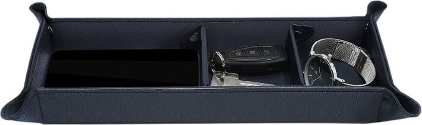 Svuotatasche Stackers Pebble rettangolare blu con divisori