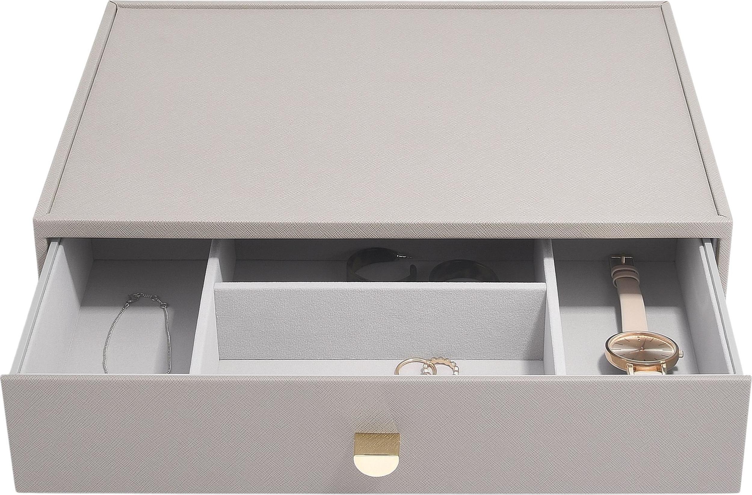 Szkatułka na biżuterię Stackers głęboka supersize taupe z szufladą