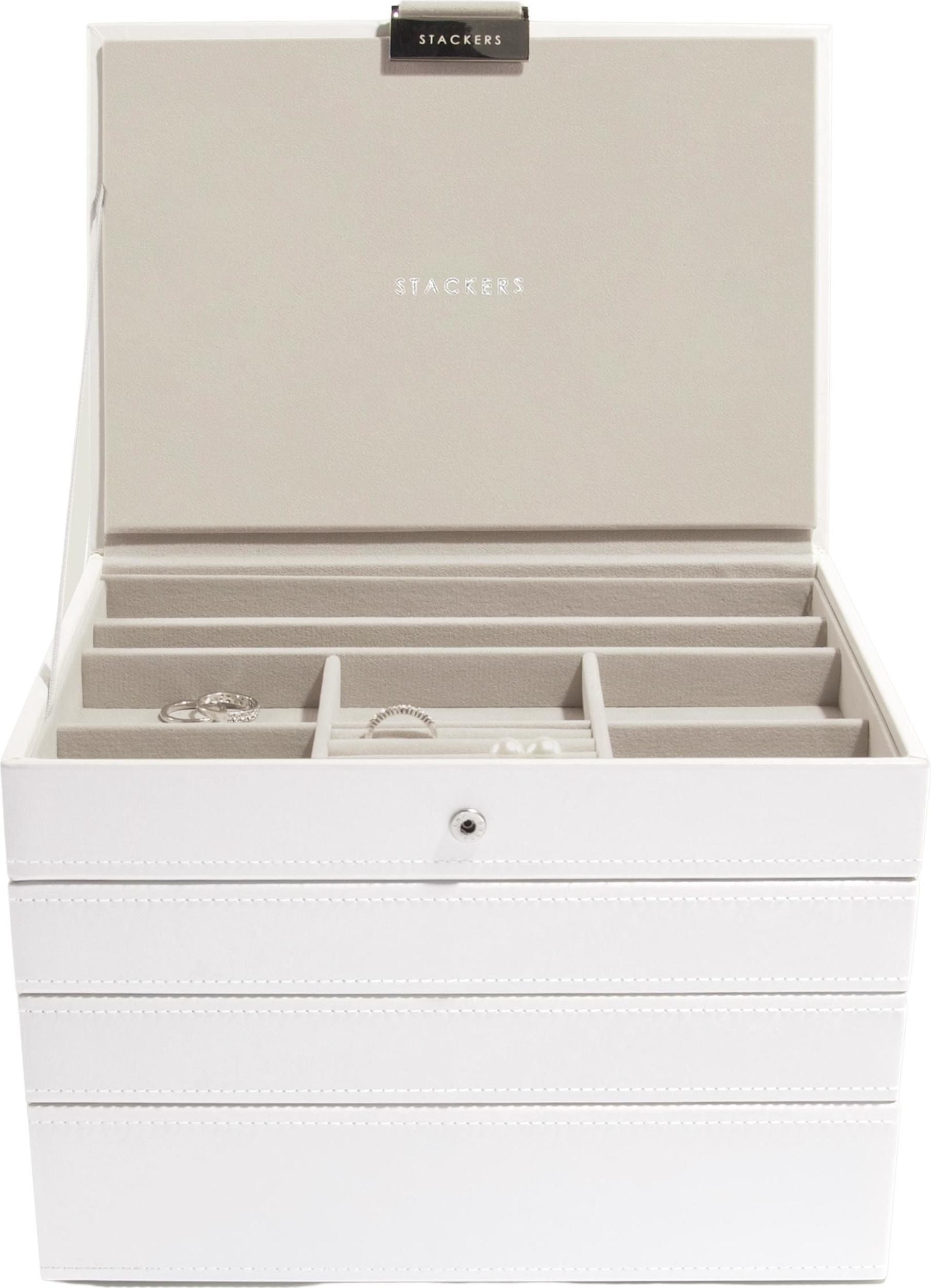 Szkatułka na biżuterię Stackers poczwórna classic biała