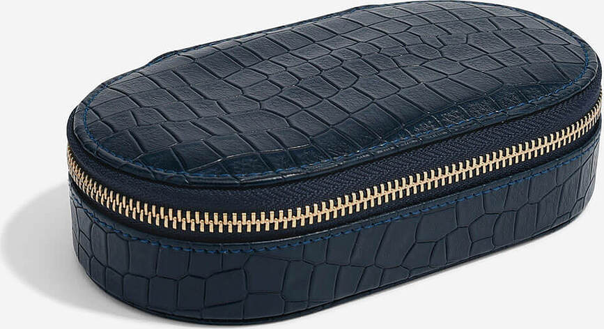 Travel Croc Κουτί Κοσμημάτων ταξιδιού, οβάλ, λευκό