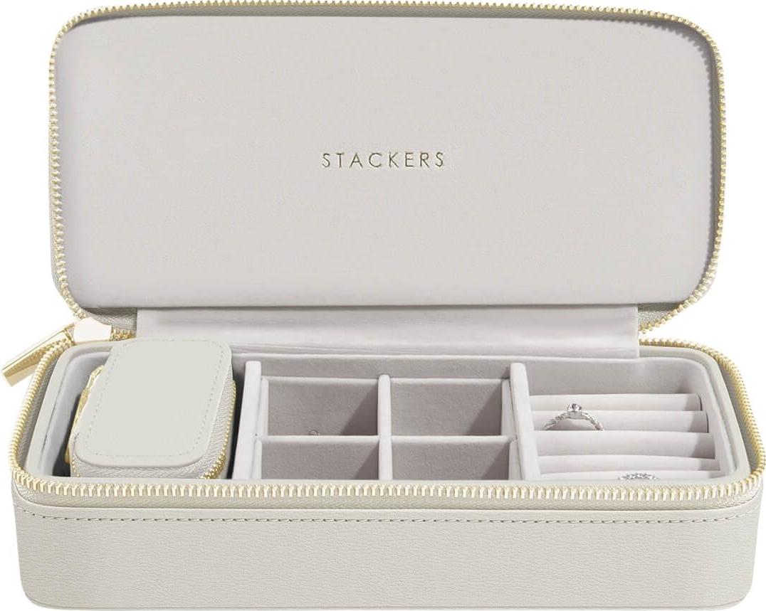 Travel Large Stackers Schmuck-Reisekästchen hellbeige